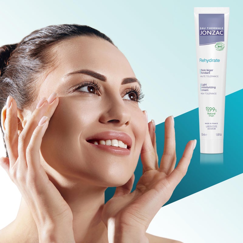 JONZAC Eau Thermale Rehydrate Organic Light Moisturzing Cream for Daily Use - Facial Cream Providing 24hr Hydration with Pure Hyaluronic Acid - Mother's Day - Sensitive Skin Approved - 1.69 Fl Oz - Image 5
